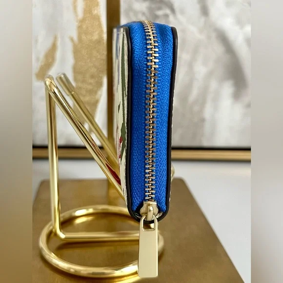 Like New Tory Burch EMERSON ZIP COIN CASE-PAINTED IRIS - Picture 7 of 8